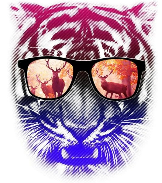 Крутой тигр в очках