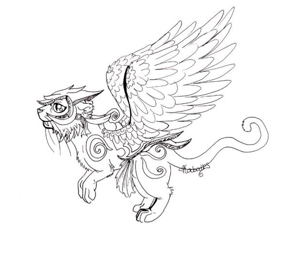 Грифон раскраска