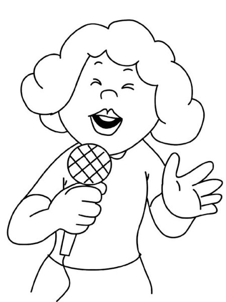 Пение раскраска