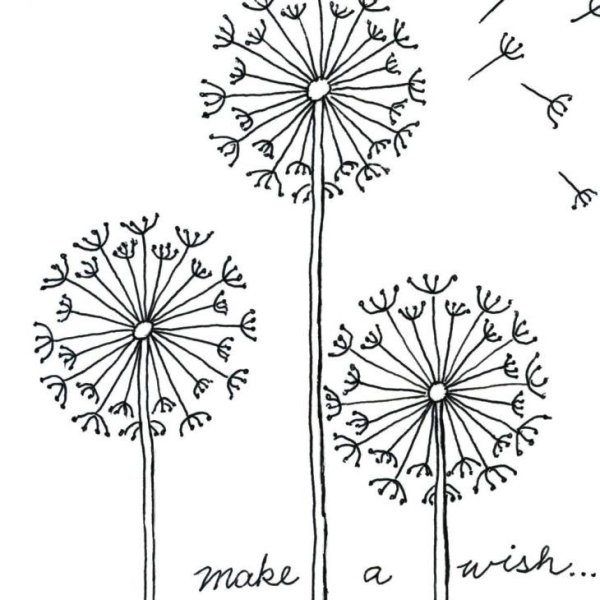 Татуировка одуванчик эскиз