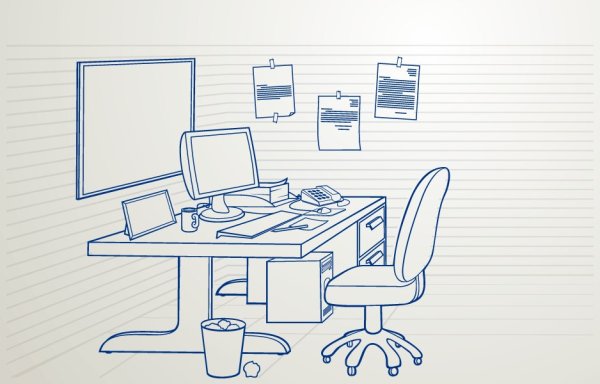 Нарисованный офис