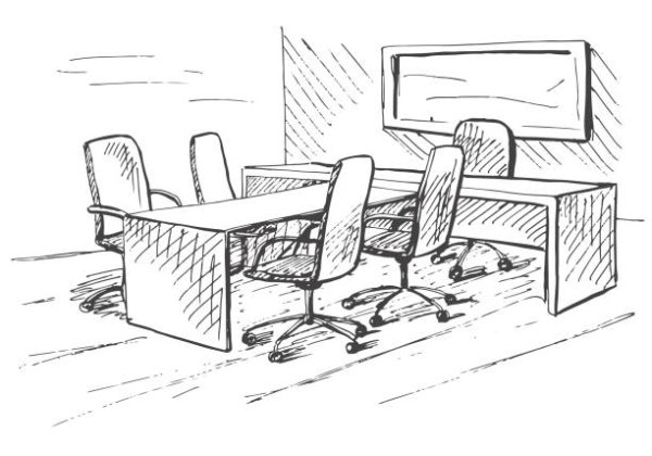 Офисная мебель зарисовка