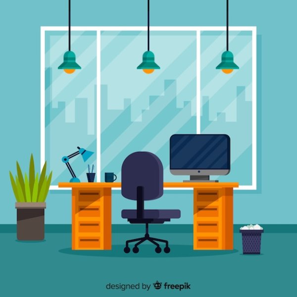 Офис Flat Design