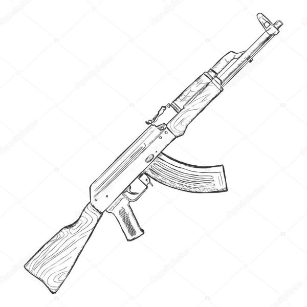 Контур автомата АК-74