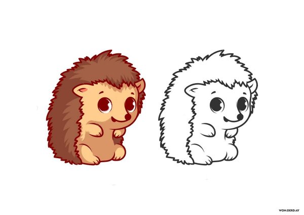 Маленькие рисуночки милые Ежик