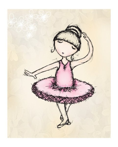 Мелкие рисунки балерины
