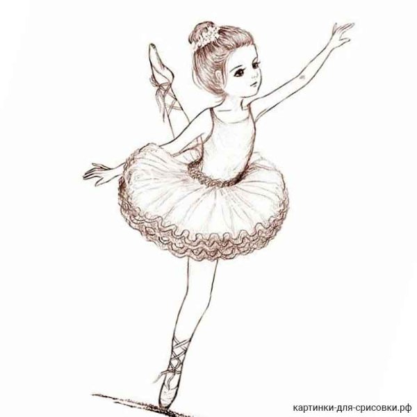 Балерина рисунок на торт