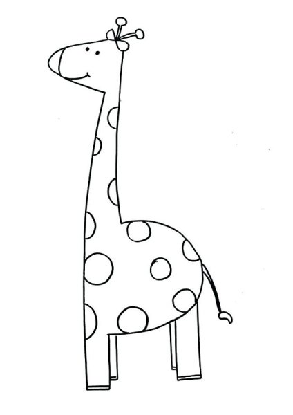 Принт Жираф раскраска