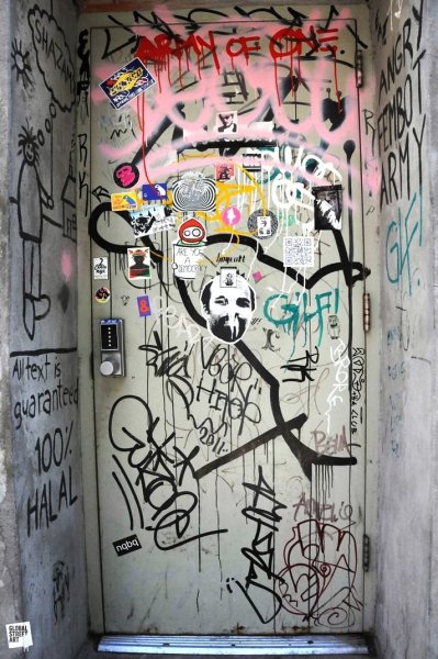 Разрисованные стены баллончиком