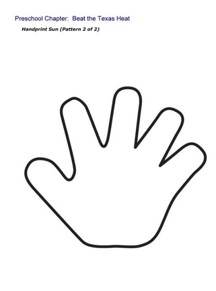 Ладошки для раскрашивания