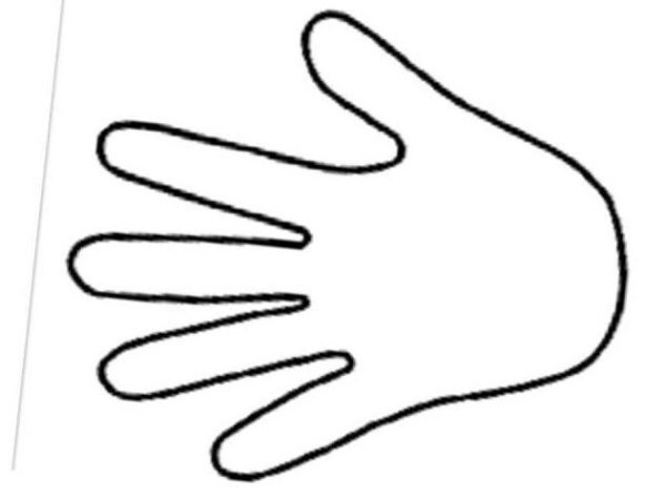 Ладонь на прозрачном фоне