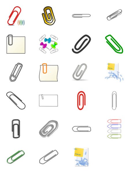 Стикер со скрепкой