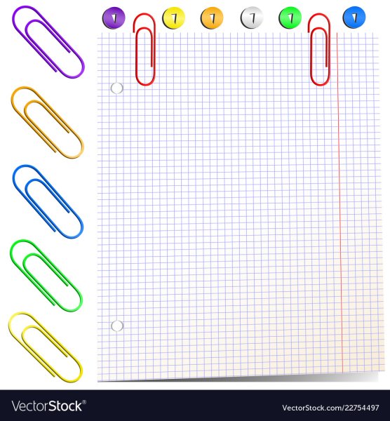 Рамка с канцелярскими скрепками