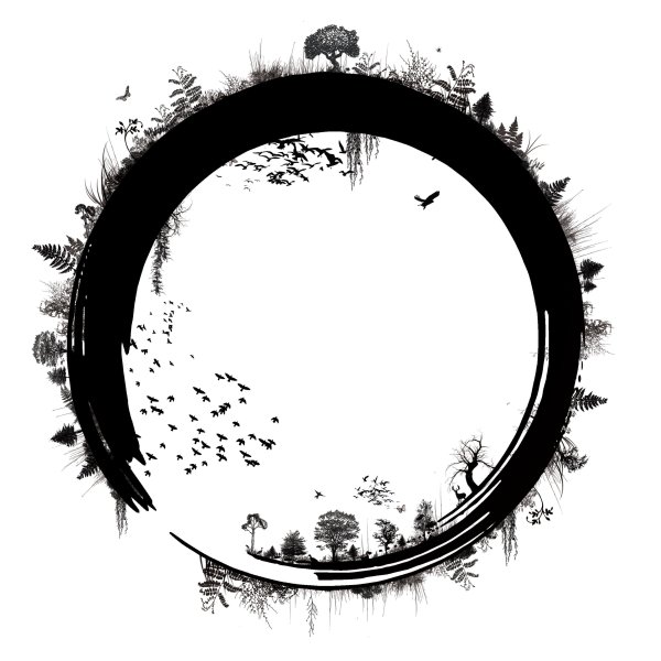 Круг дзен Энсо тату