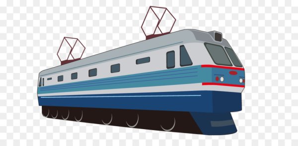 Электровоз на прозрачном фоне