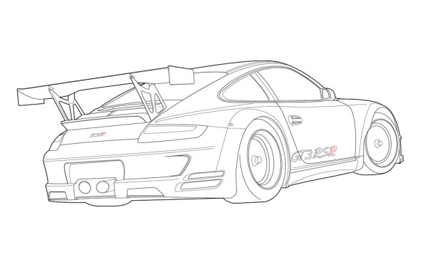 Colouring Porsche 911 gt3