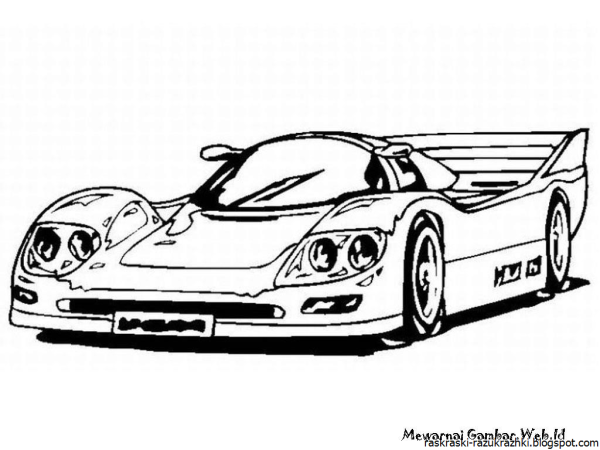 Chevrolet Corvette c7 раскраска