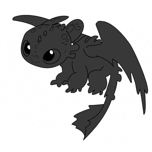 Срисовка дракона Беззубика