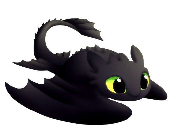 Черный Дракоша Беззубик