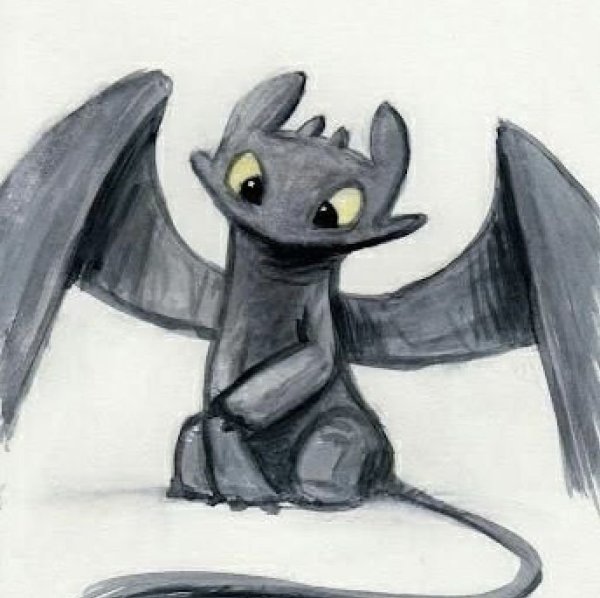 Рисунок Беззубика карандашом