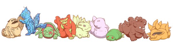 Хвостатые Биджу маленькие