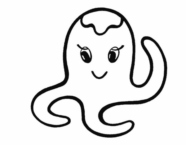 Осьминог раскраска для детей