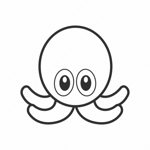 Осьминожка для срисовки