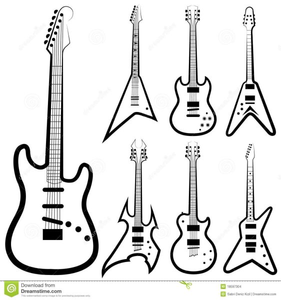 Электрогитара рисунок
