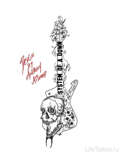 System of a down тату гитариста