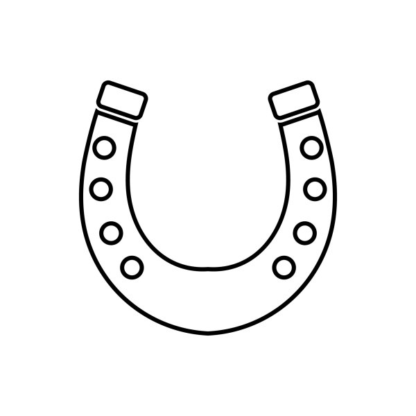 Подкова трафарет для вырезания