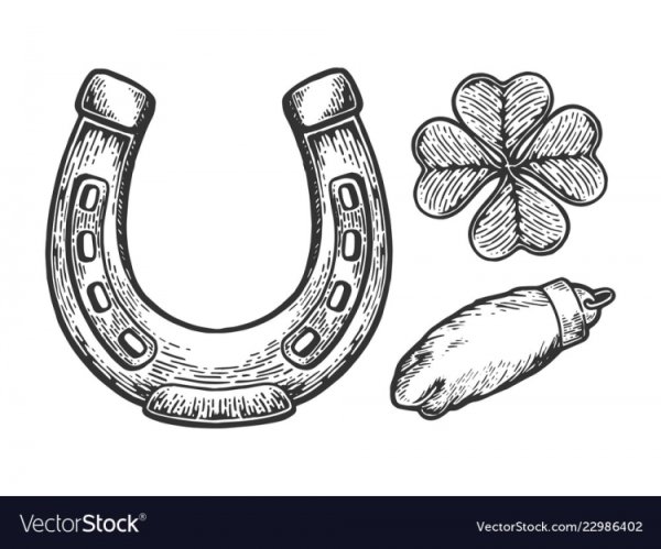 Подкова на удачу эскиз