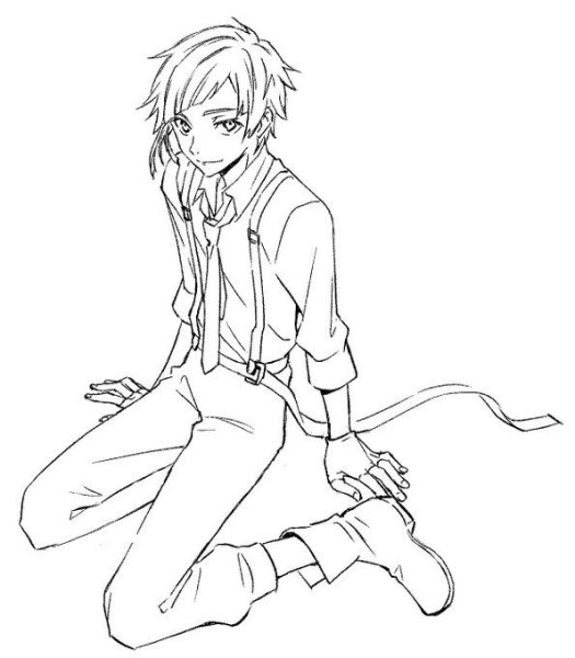 Раскраска Великий из бродячих псов Ацуши