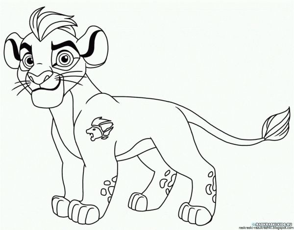 Раскраска Король Лев Кайон