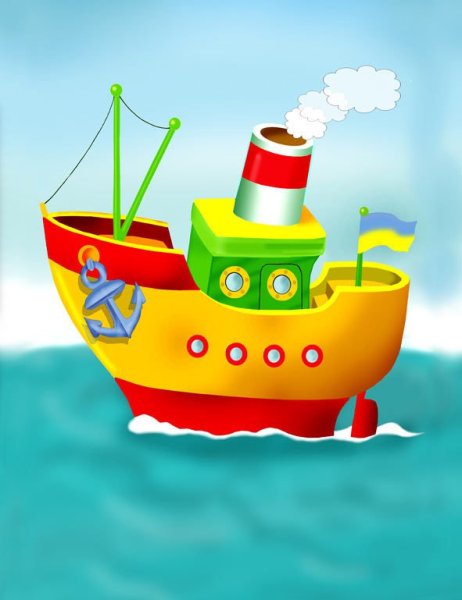 Пароход раскраска для детей