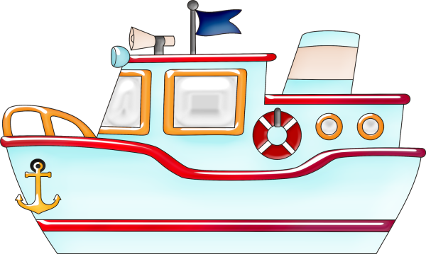 Пароход мультяшный