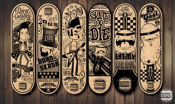 Скейт раскраска