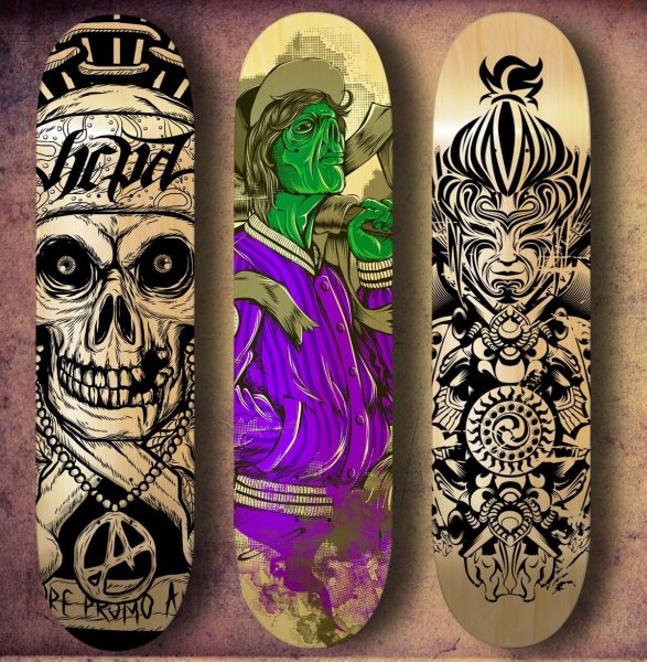 Скейтборд доска для разрисо