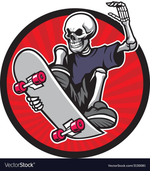 Разрисованный скейт