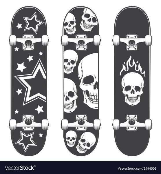 Скейтбордист векторный