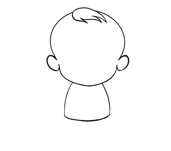 Нарисовать детям голову маленький