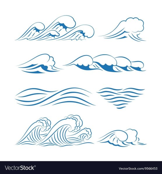 Морская волна эскиз