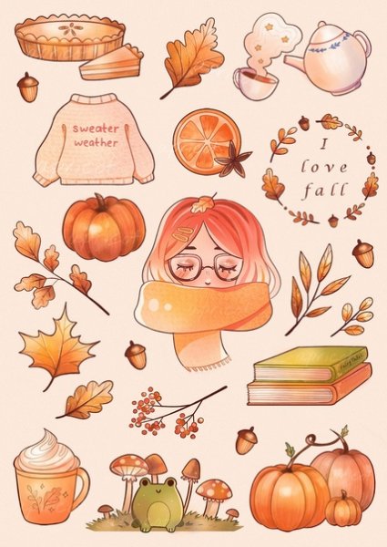 Осенние наклейки