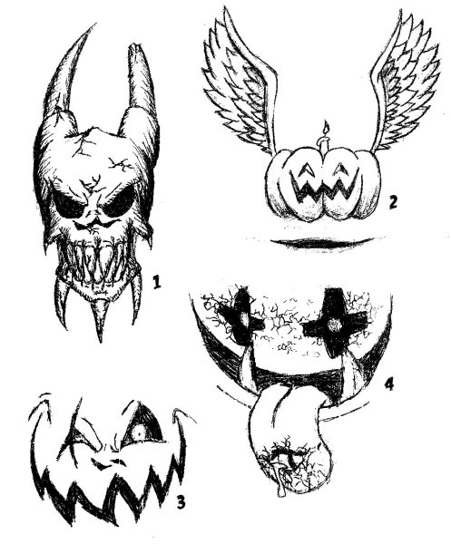 Демонические тату эскизы