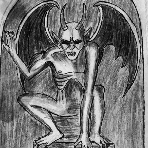 Рисунок карандашом маленький демон