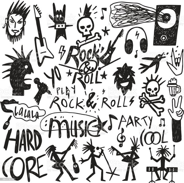 Рисунки в стиле панк рок