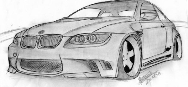 Крутые рисунки карандашом БМВ 2014 года