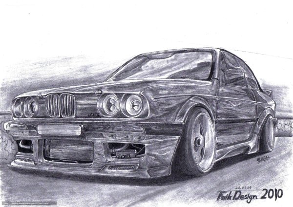 BMW e30 карандашом
