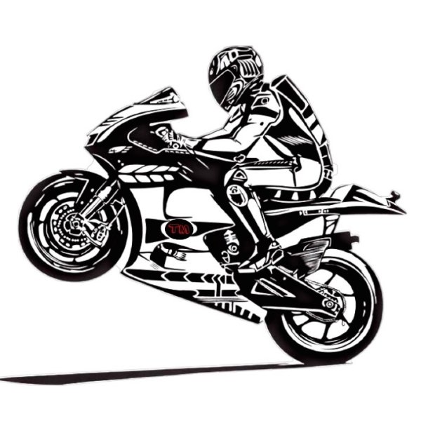 Мотоциклист эскиз