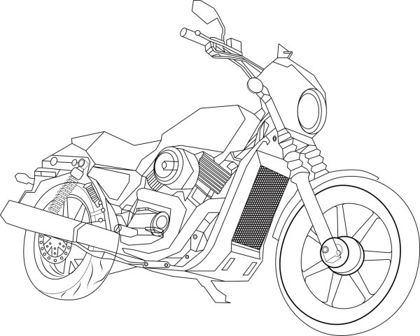 Харлей Дэвидсон рисунок спереди