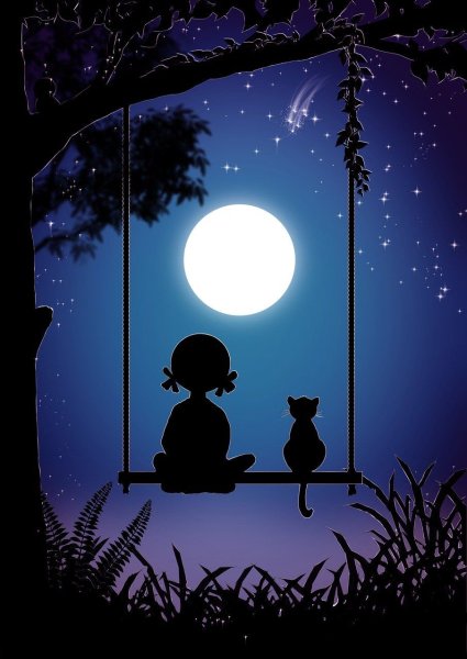 Ночь рисунок